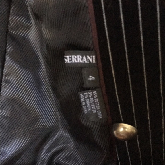 🆕 MARIO SERRANI | Velvet Pinstriped Blazer - Picture 3 of 5